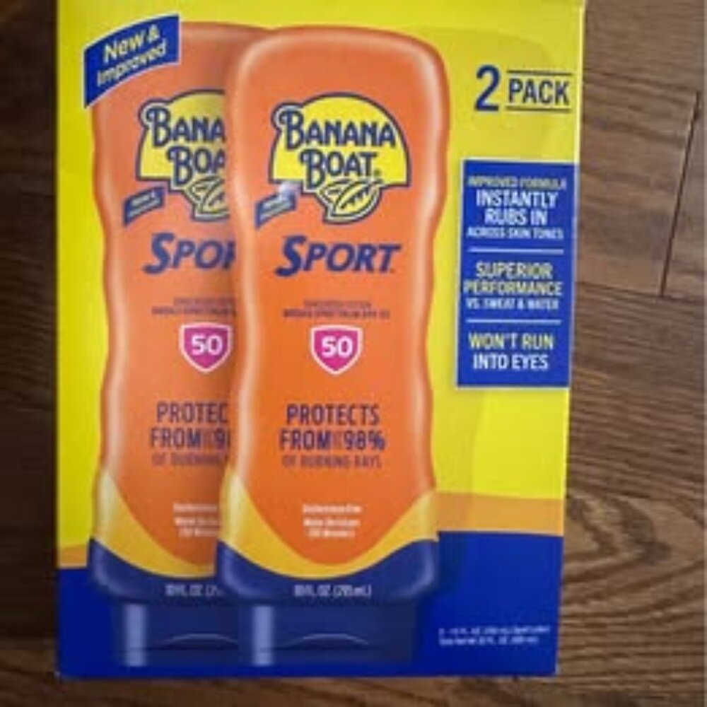 Banana Boat Sport SPF 50 - 2 pack of 10 ozs bottles